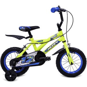 Huffy Pro Thunder 12 Inch Jongenfiets Geel BMX 3-5 jaar Kinderfiets Voor jongens en meisjes