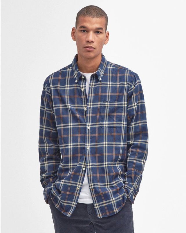 Barbour - MSH4995 - Overhemd - Blauw - Getailleerd - Lange Mouwen - Casual