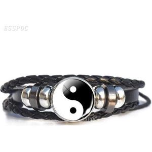 Akyol - Yin Yang armband - love - balance – yoga – ying – yang – zwart – mannen – dames