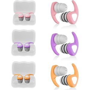 3 paar herbruikbare siliconen zwemoordopjes voor kinderen - oorbescherming voor zwemmers - ideaal voor zwemmen, douchen, baden en surfen