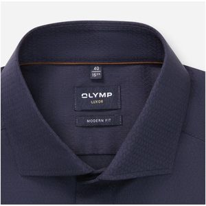 OLYMP - Luxor - Modern Fit - Korte Mouw Shirt - Donkerblauw