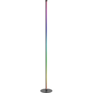 Hama Slimme vloerlamp, LED hoeklamp met RGB-kleurverandering + muzieksensor, 8W