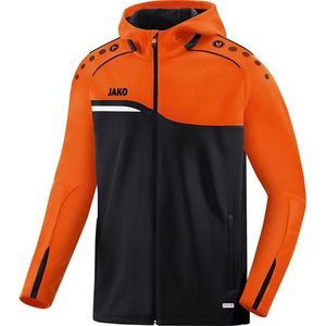 Jako Jas met Capuchon Competition 2.0 Dames Zwart-Neon Oranje Maat 38