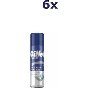 6x Gillette Series - scheergel - 200ml - revitaliserend