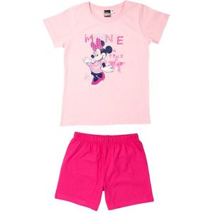 Disney Minnie Mouse Pyjama / Shortama - Mickey&Minnie&Me - Roze/zwart - Maat 110/116