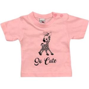 Baby T-shirt met opdruk girafje maat 68 ©