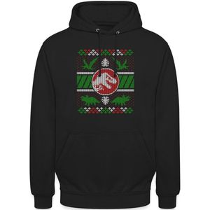 Jurassic World Kerstmis Ontwerp Met T-Rex Hoodie Unisex