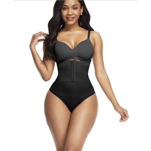 Slim Wear -  Corrigerend ondergoed met waist trainer - Shapewear - Corset - String - Ondergoed voor buik/middel - Dames - Zwart - Maat XS/S