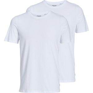 Jack & Jones Plus Size Heren T-shirt JACBASIC 2-Pack Wit - Maat 7XL