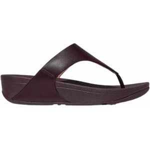 FitFlop - Lulu Leather Toepost - Dames Slipper - Plumberry - Ergonomisch