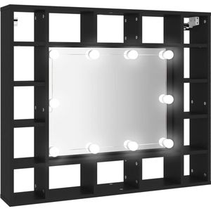 vidaXL-Spiegelkast-met-LED-verlichting-91x15x76,5-cm-zwart