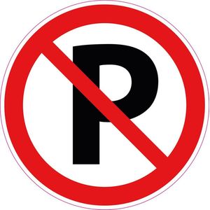 10 Stickers van 10 cm | Verboden te parkeren stickers