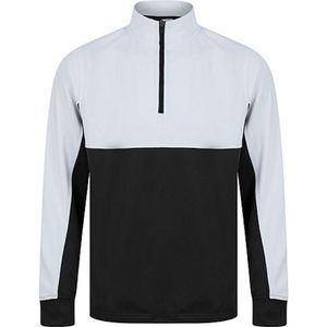 Adults 1/4 Zip Tracksuit Top met rits Black/White - XS