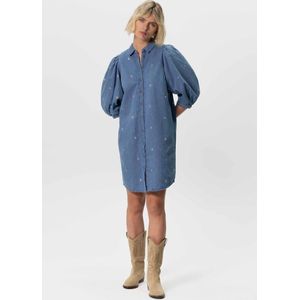 Sissy-Boy - Denim jurk met pofmouwen en madeliefjes embroidery