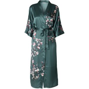 TA-HWA Japanse Kimono Dameskimono Blauw met Bloesem