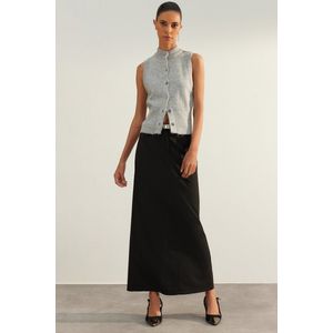 Trendyol Gelimiteerde Editie Grijs Zacht Textuur Gebreid Vest Twoaw24Hi00403