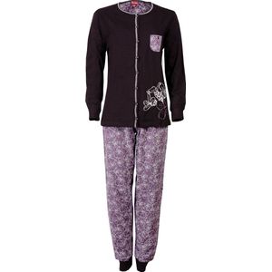 Medaillon Dames Pyjama - Katoen - Paars - Maat XL