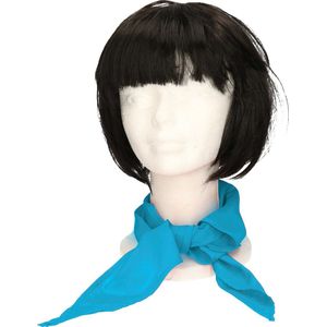 Myrtle Beach Verkleed bandana/sjaaltje - turquoise blauw - kleuren thema/teams - Carnaval accessoires