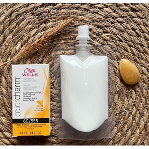 Wella Color Charm Permanent Liquid Haircolour - 6G & developer - Hazel Blonde - Wella Haarkleuring - Hazelblond - Donkerblond