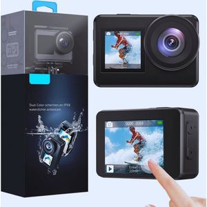 Brave 7 Action Cam 4K 30fps 20MP – Waterdichte Onderwatercamera Met Spraakbediening - Gestabiliseerd - Groothoek En Dubbel Touchscreen