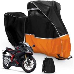 Waterdichte motorhoes voor adventure motoren - All-weather bescherming met reflecterende details