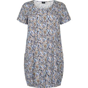 ZIZZI JEASY, S/S, AOP DRESS Dames Jurk - Maat XXXL (63-64)