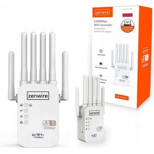 Zenwire - WD-R1201U - Wifi Repeater - Wifi Signaal Extender - 1200 Mbps - Tot 20 m