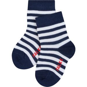 FALKE Stripe elastische zone bij de enkel katoen sokken baby blauw - maat 62-68