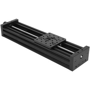 Guide Rail 3D Printer Accessory High Precision Screw Slide Linear Table 250-500mm Slide Linear Table Ball Screw for Automation Equipment (Black 350mm)