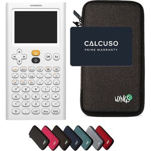 NumWorks inclusief een WYNGS beschermhoes in donkergrijs en uitgebreide garantie van CALCUSO