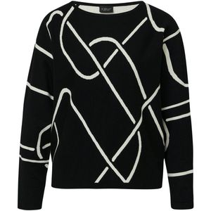 s.Oliver BLACK LABEL - Damespullover - Viscosemix - Regular Fit - Ronde Hals - Vleermuismouwen