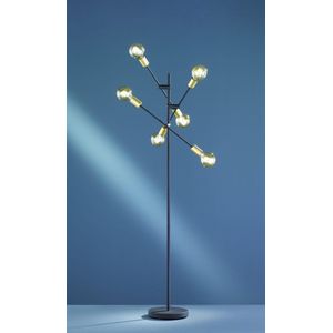 TRIO Leuchten sydney - Vloerlamp - 6 lichts - H 1650 mm - Zwart