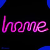 Neon Lamp - Home Roze - Incl. 3 Batterijen - Neon Verlichting - Neon Led Lamp - Neon Wandlamp