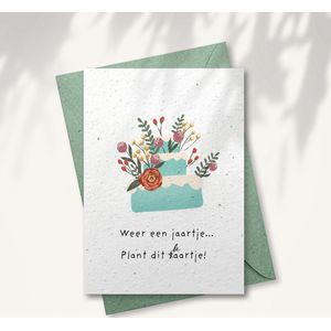 Groeipapier wenskaart | Felicitatie| Growingpaper | Losse wenskaart | Plantbare kaart | Duurzame kaart | Verjaardadskaart | Inclusief envelop | Prijs inclusief verzendkosten