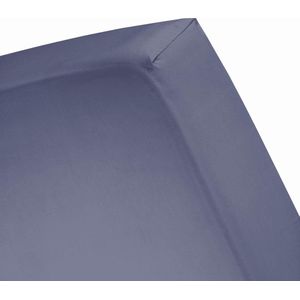 Damai - Hoeslaken hoge hoek (tot 35 cm) - Katoen - 90 x 200 cm - Dark blue