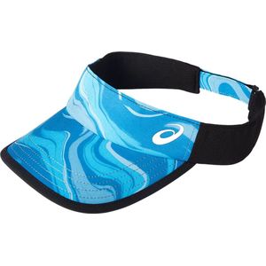 Asics Zonneklep Graphic Visor Blauw Zwart