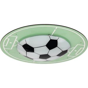 Eglo Plafondlamp Tabar - Voetballam - Wandlam - Voor Kindere - van Hou - In Groen/Wit/Zwar