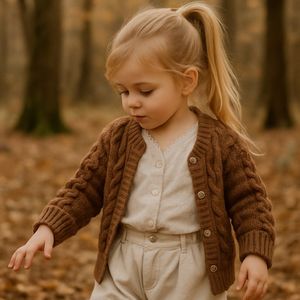 Omush Studio Kindervest – Tumble Choco – Zacht Bruin Vest met Comfortabele Pasvorm – Maat 90