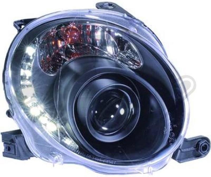 Diederichs - 3405385 - Koplampen Set - Zwart - Voor Abarth en Fiat