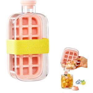 Ibenzoa® Innovatieve 2-in-1 Fles voor IJsblokjes en Drankjes met Stille Stroomverdeling, 800ml