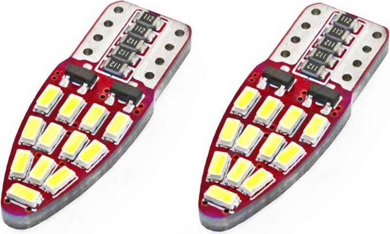 AMiO LED CANBUS Lamp - 24SMD 3014 T10e W5W - Wit - 12V