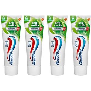 Aquafresh - Tandpasta - Anti-Cariës - Bescherming Tegen Gaatjes - 75 ml - Voordeelverpakking - 4 stuks