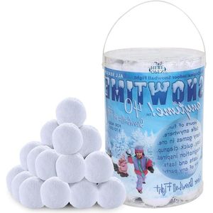 40 Pack Kunstmatige Sneeuwballen - Nep Sneeuwbal Vecht Indoor Outdoor Speelgoed - Sneeuwballen voor Kids - Werpen Sneeuwbal Fight Game