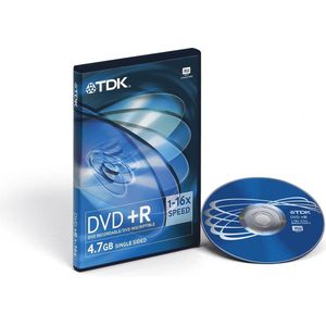 TDK DVD+R 4,7GB SINGLE SIDED 1-16x Speed