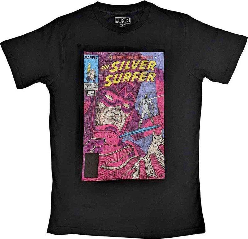 Marvel - Silver Surfer - T-shirt - Zwart - Galactus & Silver Surfer