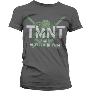 Teenage Mutant Ninja Turtles Dames Tshirt -S- Mutated In 1984 Grijs