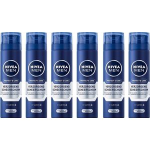 6x NIVEA MEN Protect & Care Verzorgend Scheerschuim 200ml