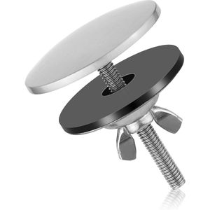 Allecto Plus - Kraangatafdekking voor Keukengootsteen in Geborsteld Nikkel | Premium Keukengootsteengatplug | Accessoires voor Keukengootsteeninstallatie | Modern Design