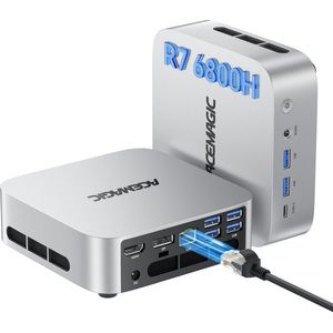 ACEMAGIC M1 - Mini PC - AMD Ryzen 7 6800H - 32GB DDR5 - 512GB M.2 SSD - Windows 11 Pro - WiFi 6 - 4K Triple Display