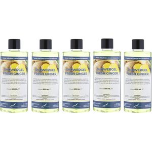 Douchegel Fresh Ginger 500 ml - set van 5 stuks - Showergel